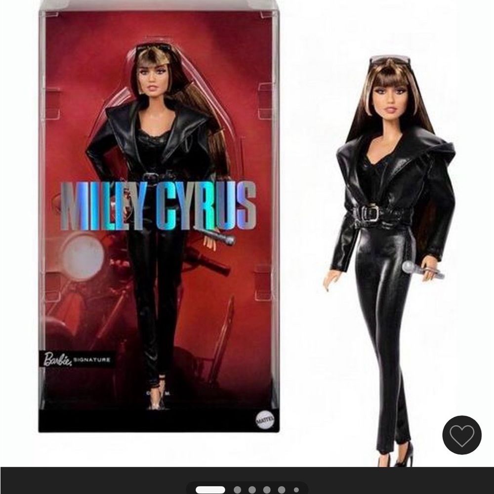 Barbie Black Faux Leather Jacket and Pants Set